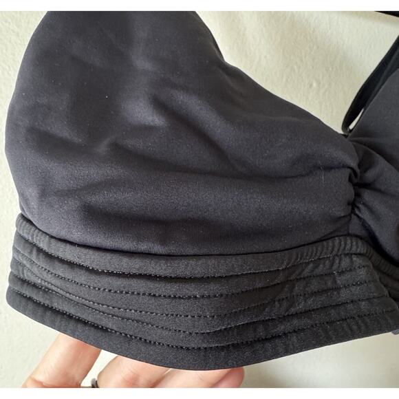 SEAFOLLY Australia Size US10 Black Underwire Bikini Top Classic Swim Minimalist - Picture 3 of 9